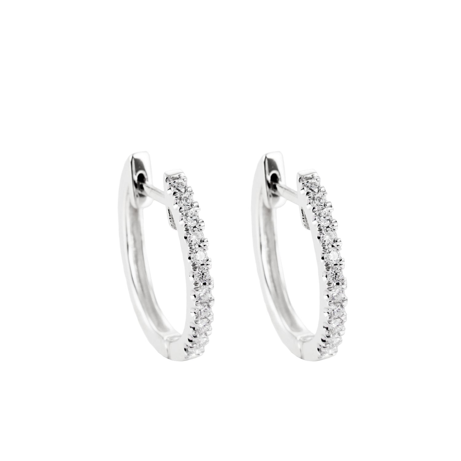 Diamond Earrings in 375/9K White Gold 44826(9C)
