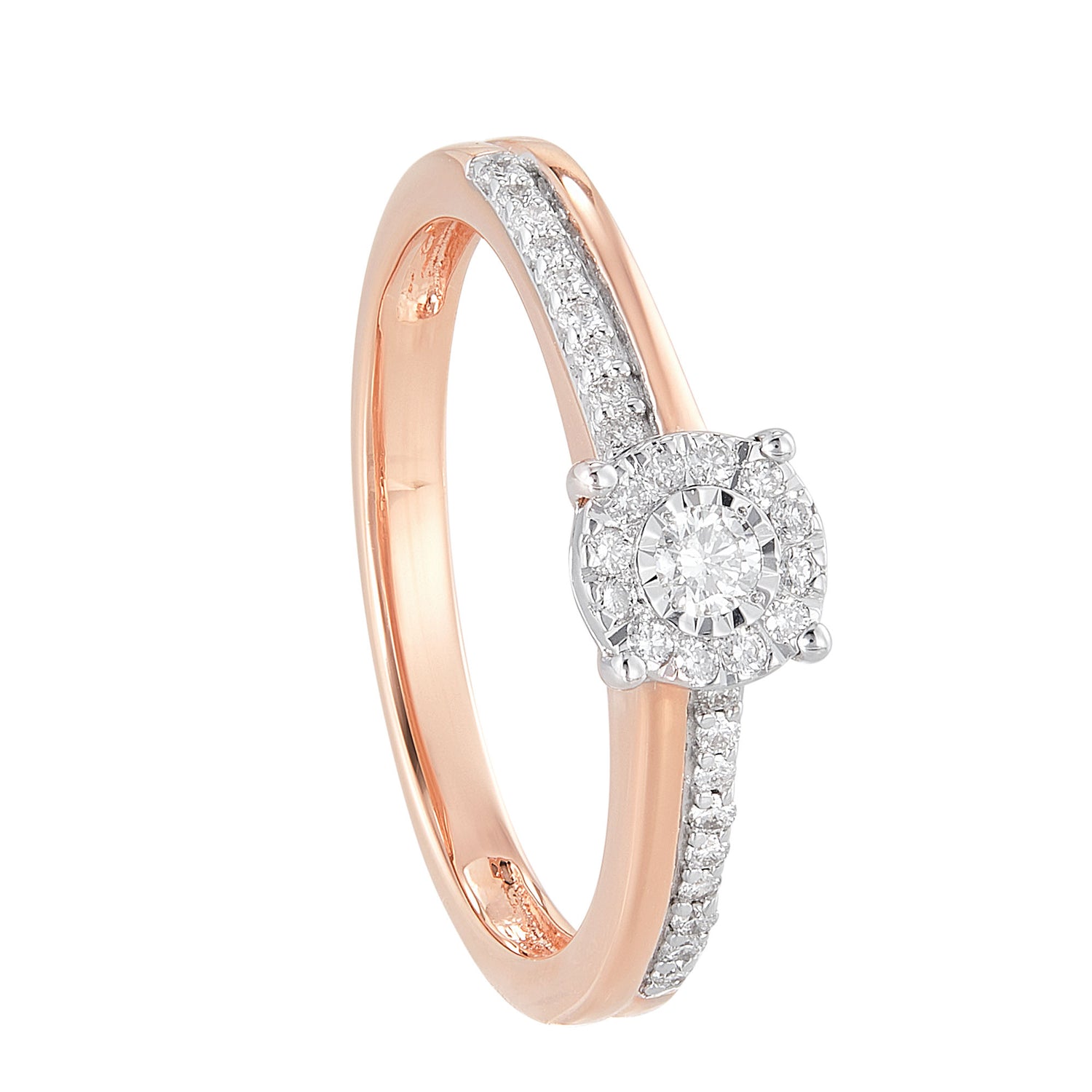 Diamond Ring in 375/9K Rose Gold 24742(R)