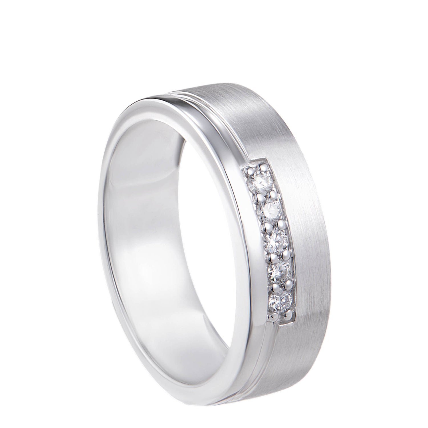 Diamond Men's Ring in 925 Silver Palladium 259860121(PLD)