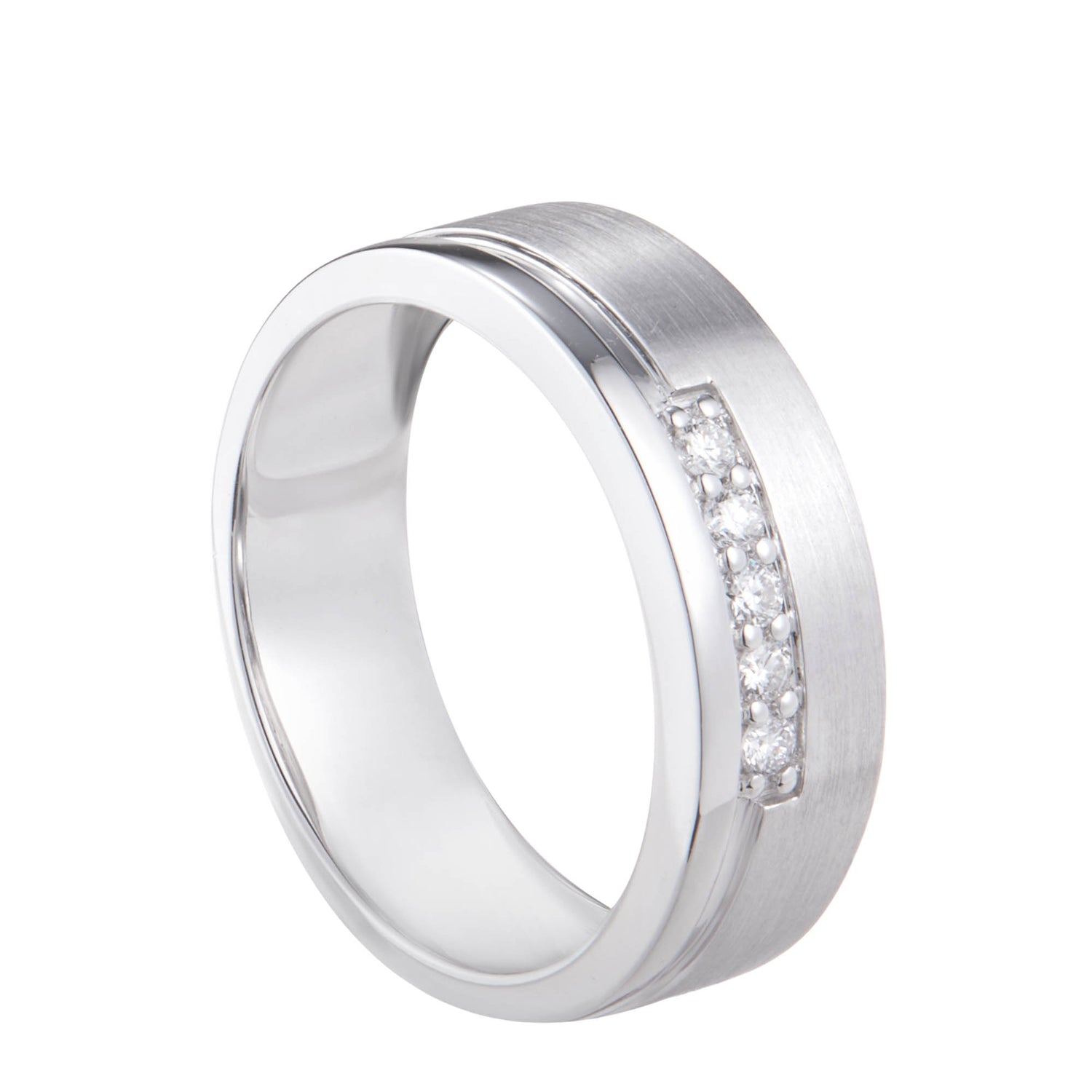 Diamond Men's Ring in 925 Silver Palladium 259860121(PLD)