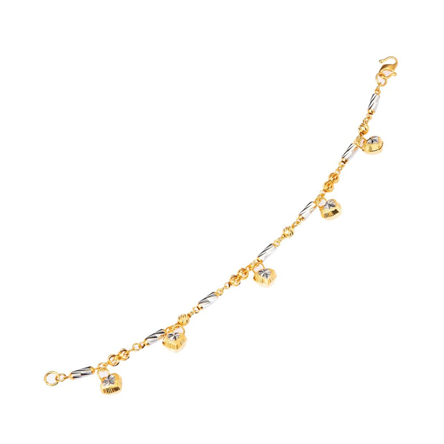 916/22K White and Yellow Gold Baby Bracelet (for baby) 3122(J)