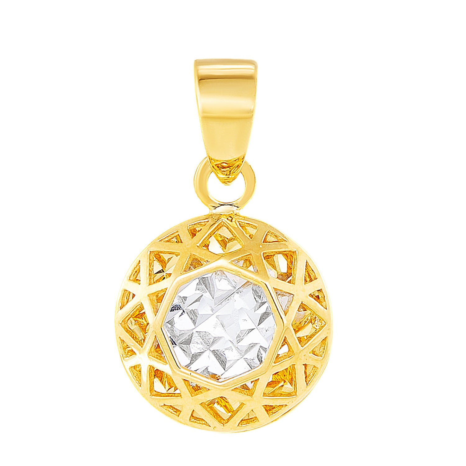 Oro Italia 916 Yellow and White Gold Pendant GP51170321-BI