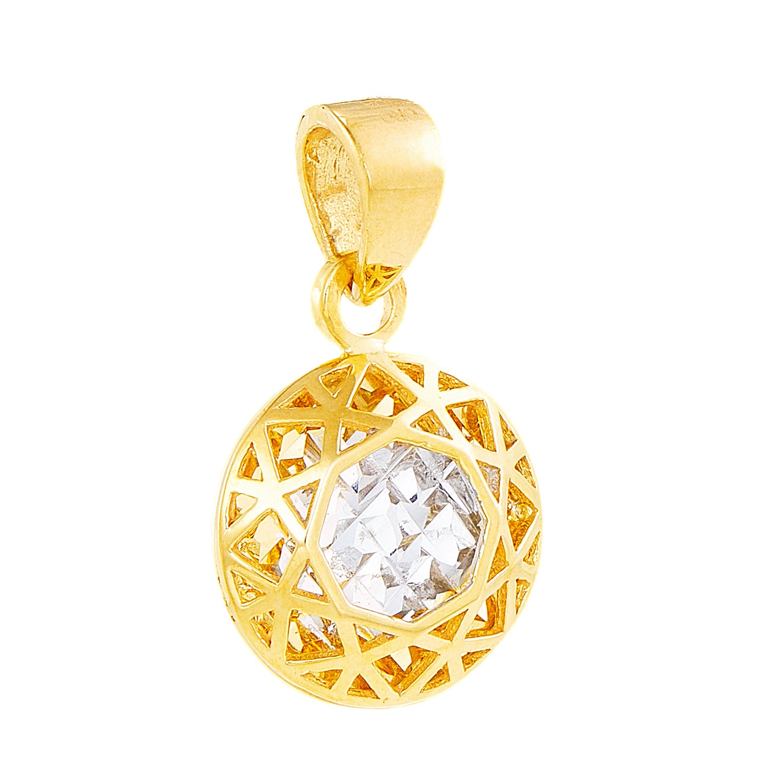 Oro Italia 916 Yellow and White Gold Pendant GP51170321-BI