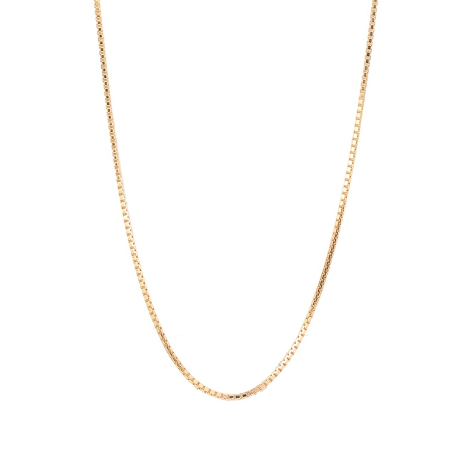 916/22K Yellow Gold Box Chain Necklace GC11C