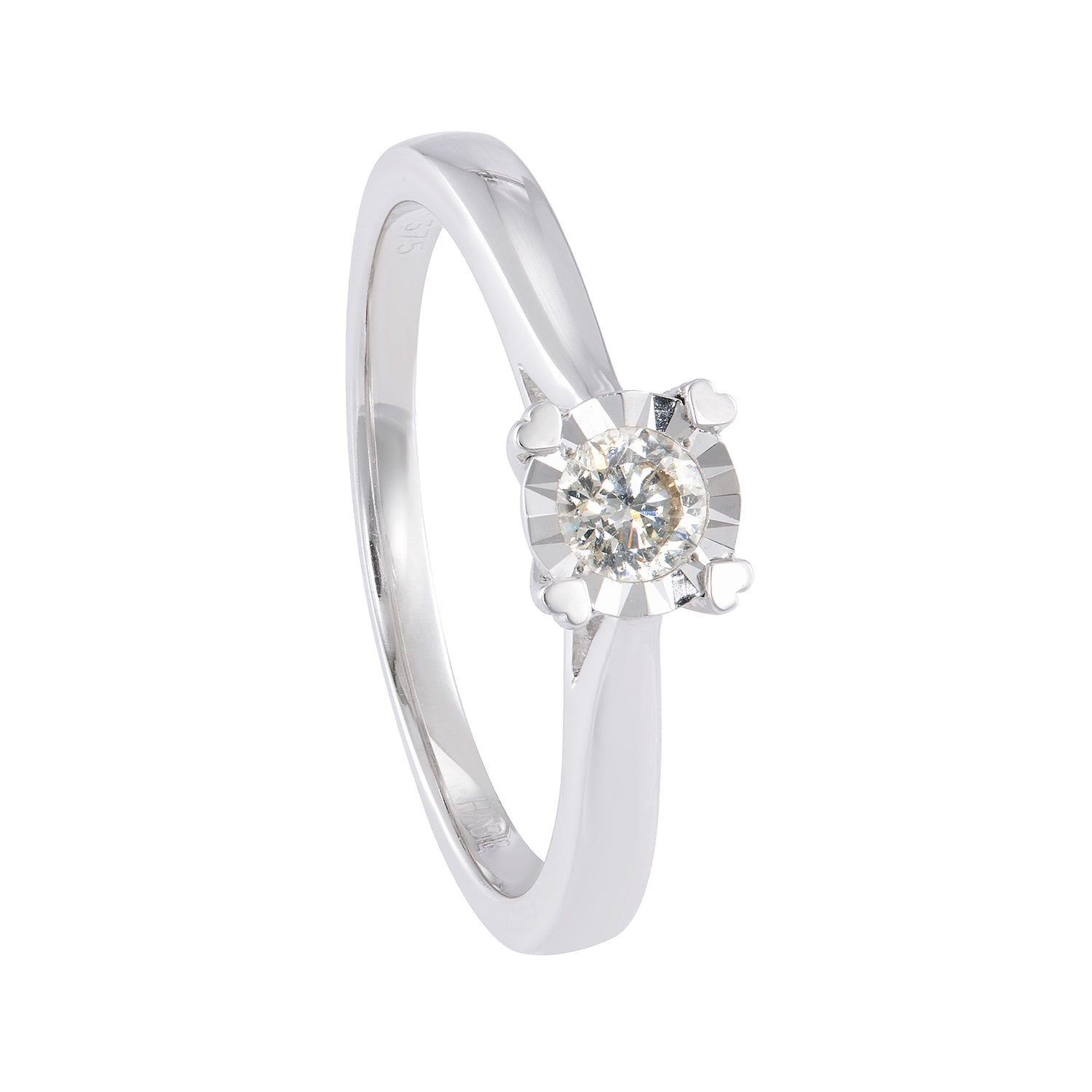 Diamond Ring in 375/9K White Gold 24509