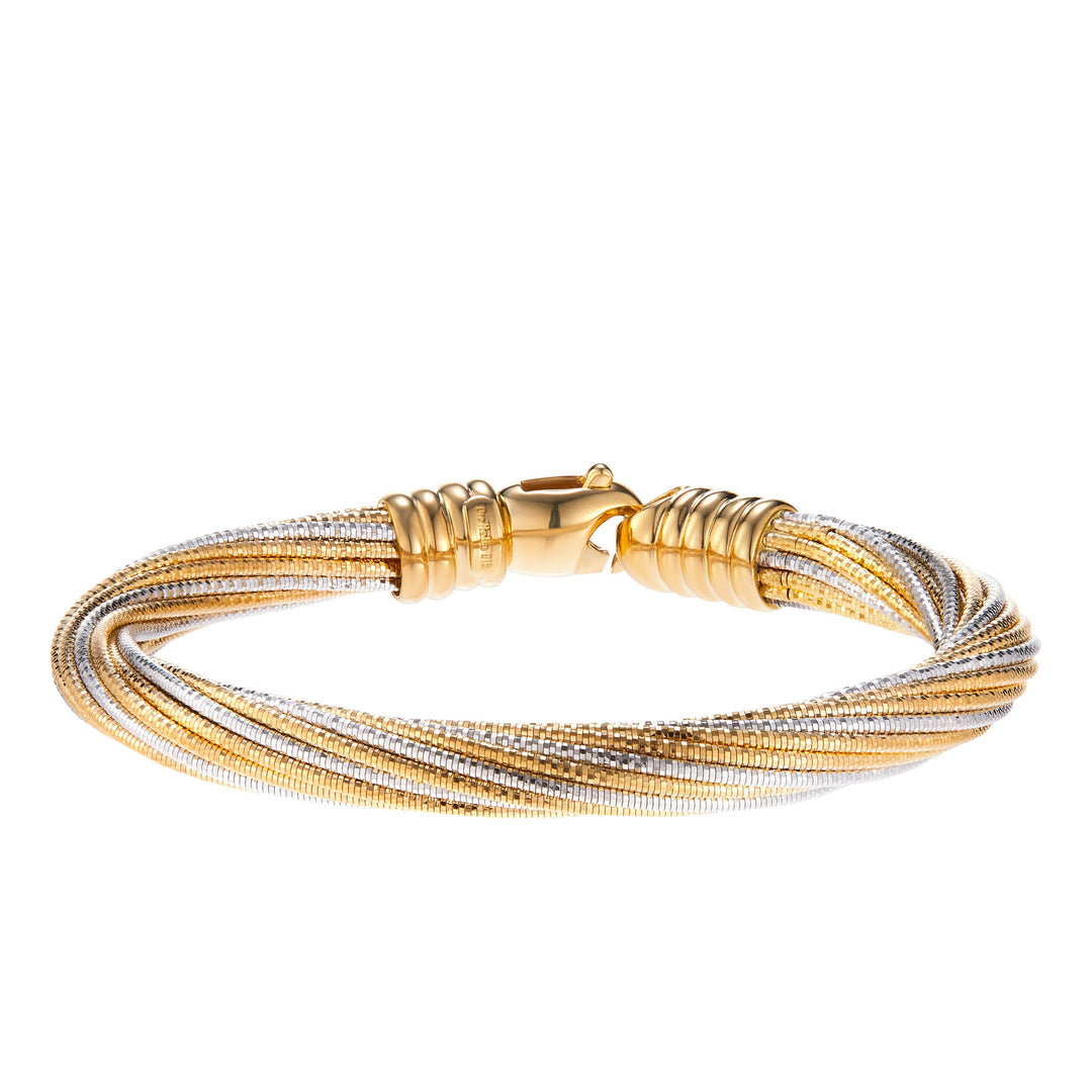 CAVO | Oro Italia 916 White and Yellow Gold Bangle GB8324-BI (22K Gold)