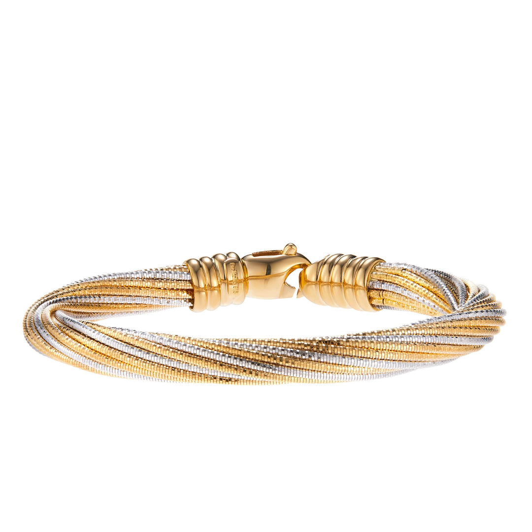 CAVO | Oro Italia 916 White and Yellow Gold Bangle GB8324-BI (22K Gold)