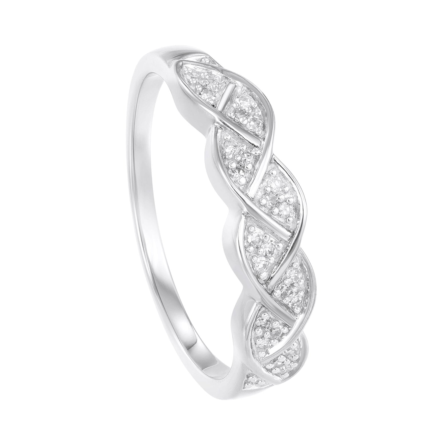 Hadewitch Diamond Ring in 375/9K White Gold 25107