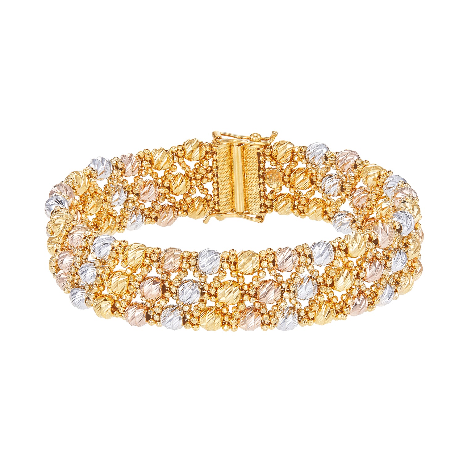 STELLA | Oro Italia 916 White, Yellow and Rose Gold Bangle GB8313-TI (22K Gold)