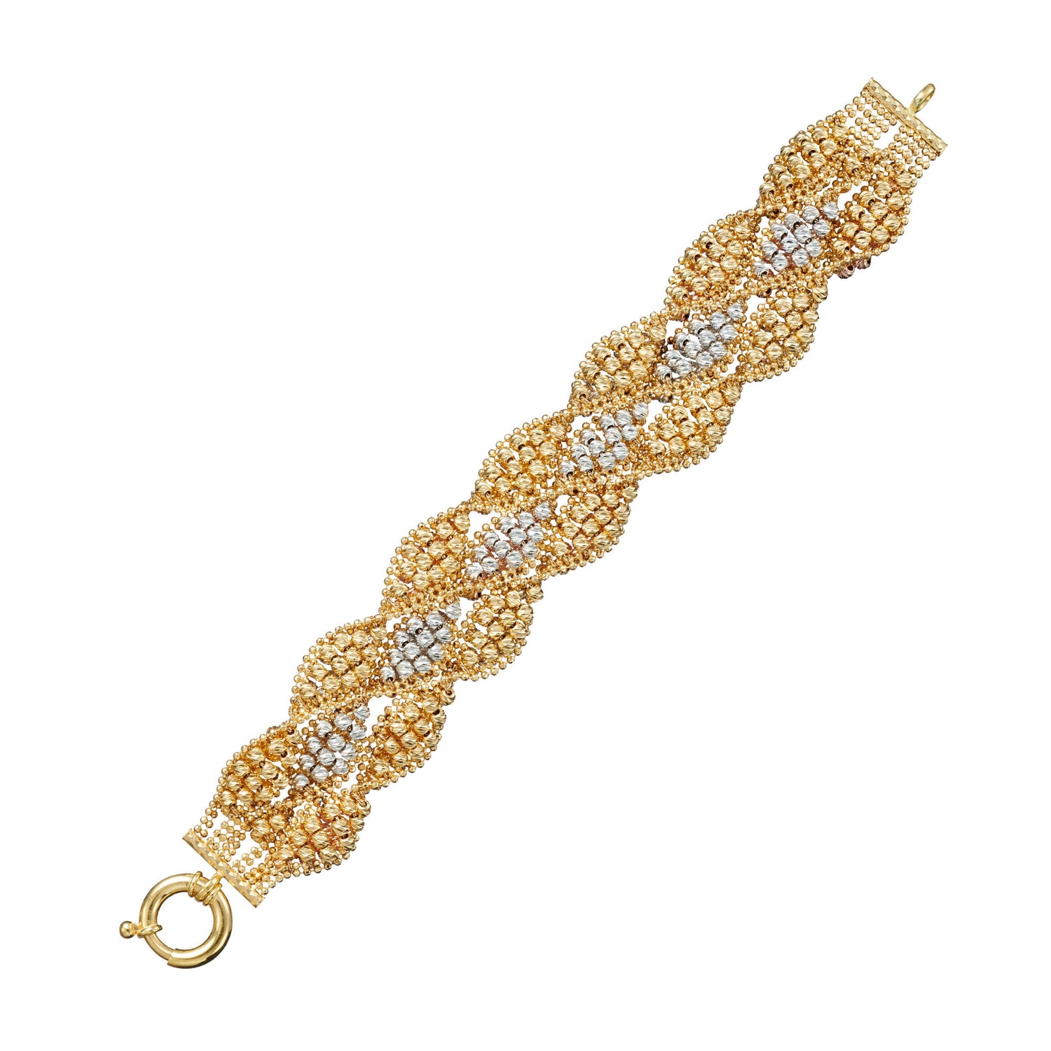 GONDOLA | Oro Italia 916 Yellow, White and Rose Gold Bracelet GW36200220-TI (22K Gold)