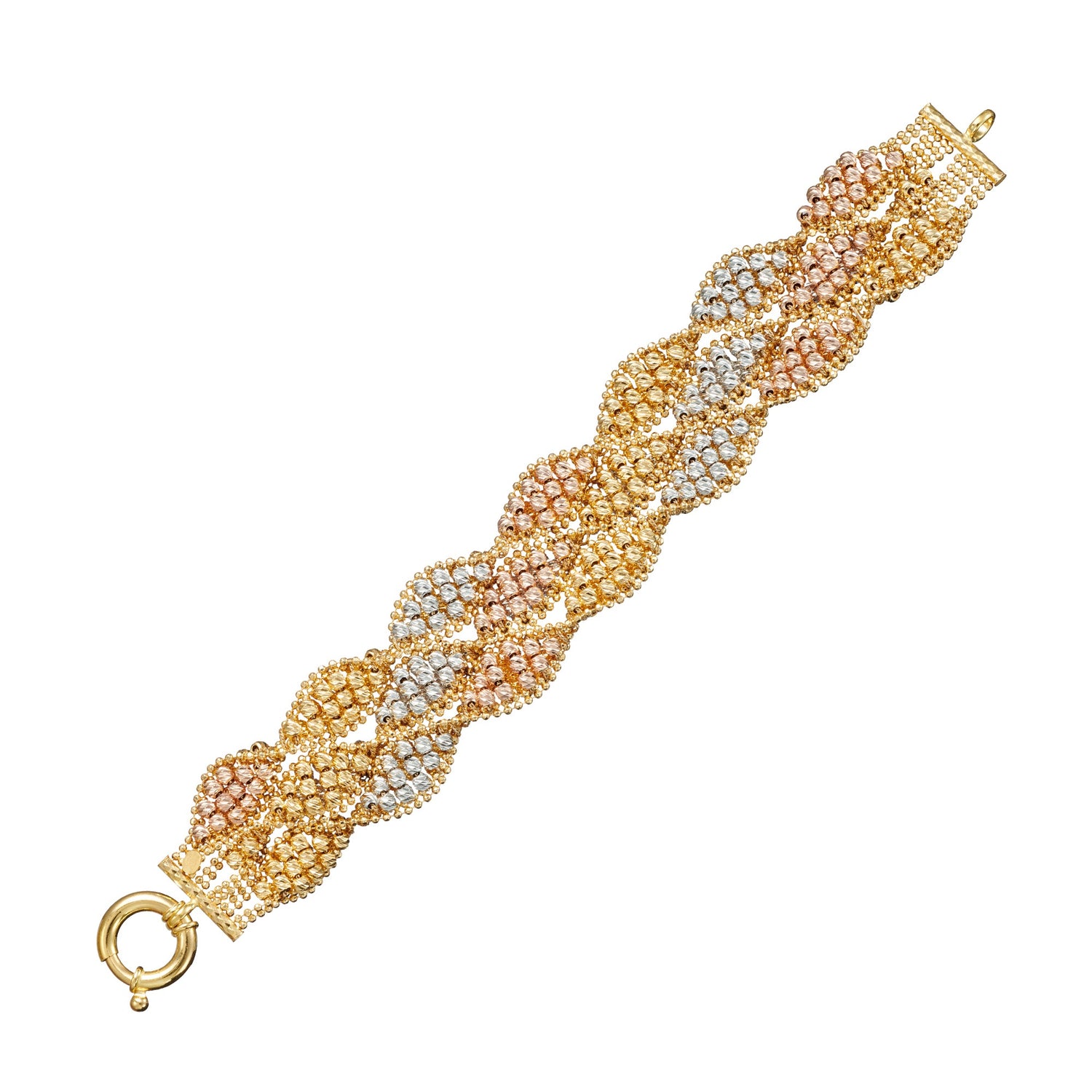 GONDOLA | Oro Italia 916 Yellow, White and Rose Gold Bracelet GW36200220-TI (22K Gold)