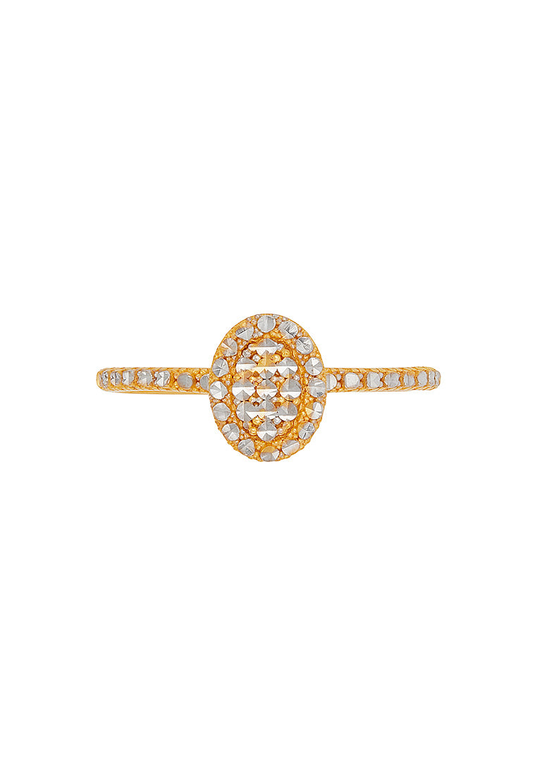 HABIB Oro Italia 916 Yellow and White Gold Ring GR61641225(YW)-BI (22K Gold)