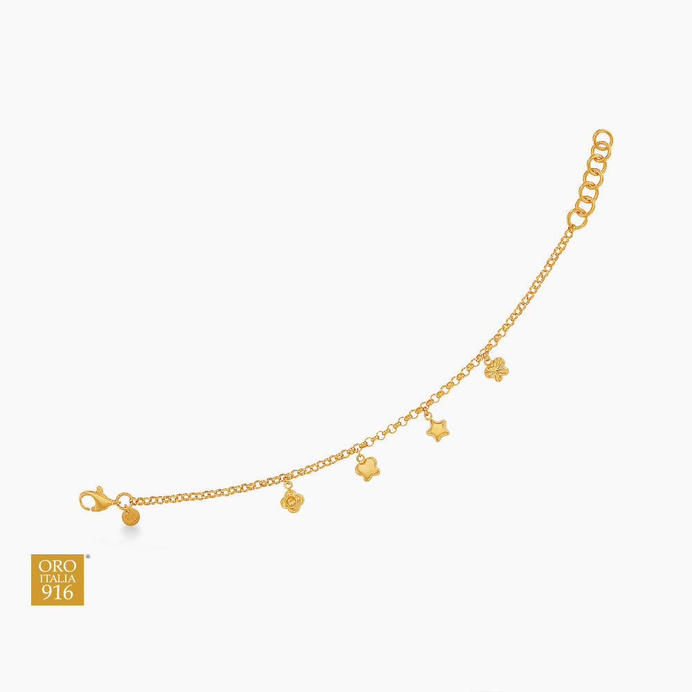 Oro Italia 916 Yellow Gold Bracelet GW54891225-BBY (for baby) (22K Gold)