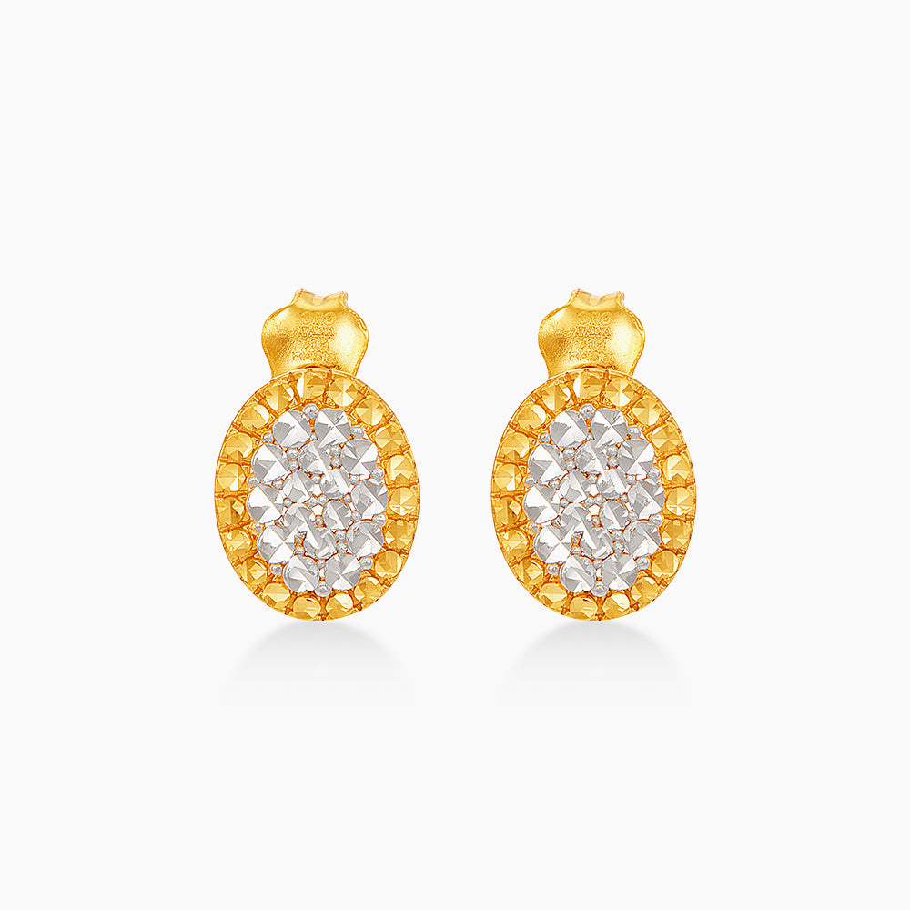 LUMINA | Oro Italia 916 Yellow and White Gold Earrings GE78110426(YW)-BI (22K Gold)