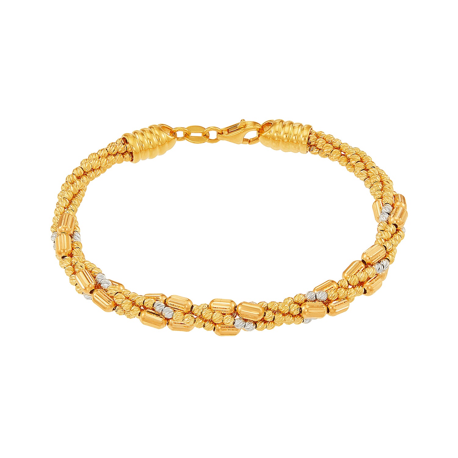 CAVO | Oro Italia 916 Yellow White and Rose Gold Bangle GB93391124-TI (22K Gold)