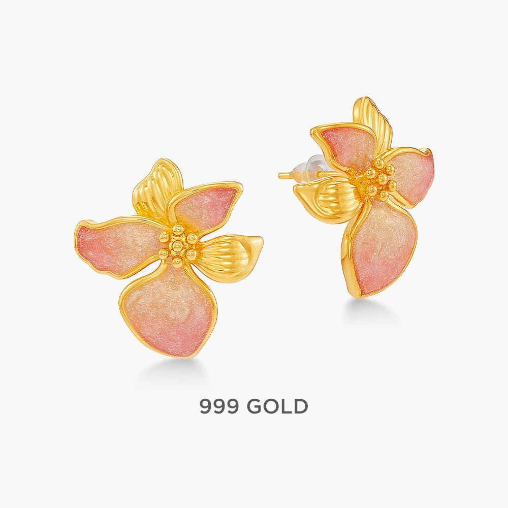 999/24K Yellow Gold Earrings 9200003Y(E)