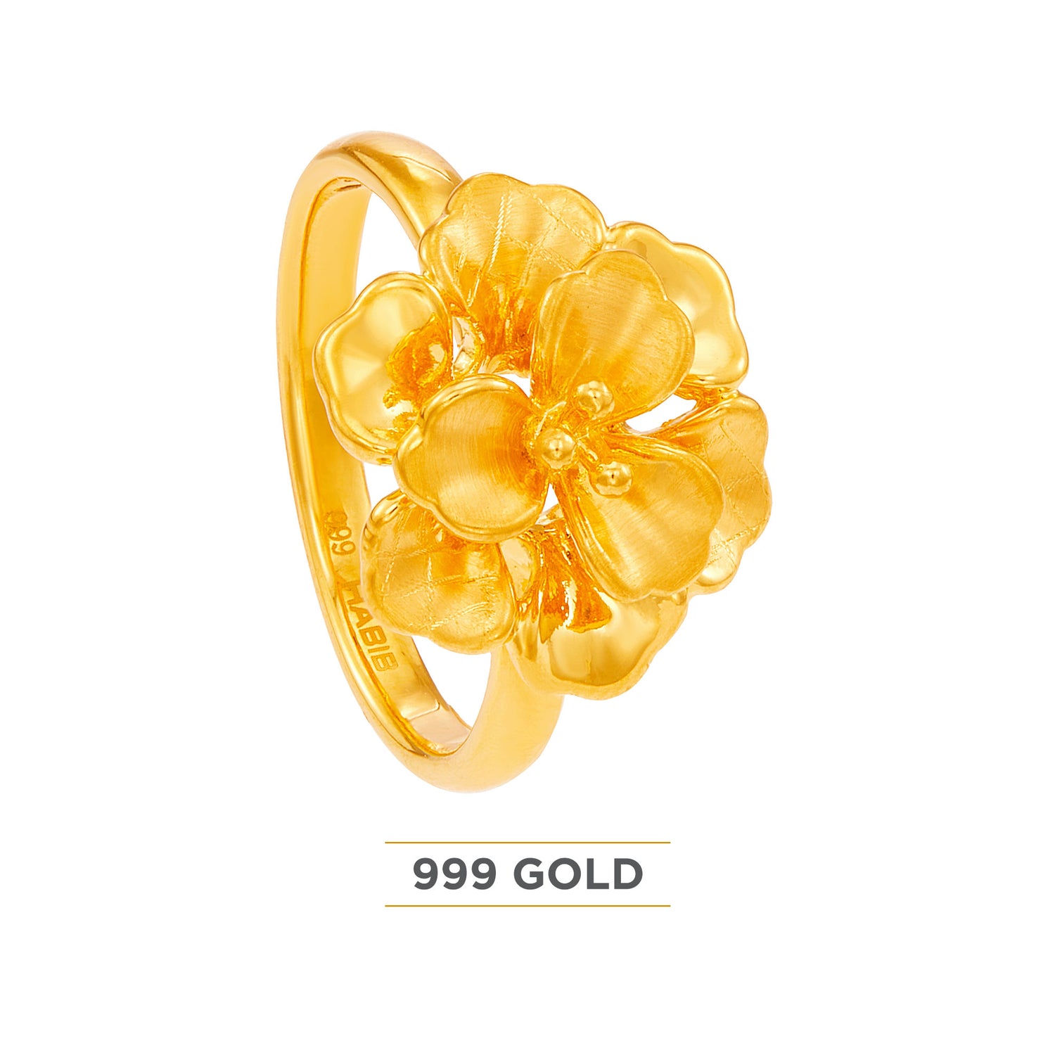 999/24K Yellow Gold Ring (Flower) 9GR00211024