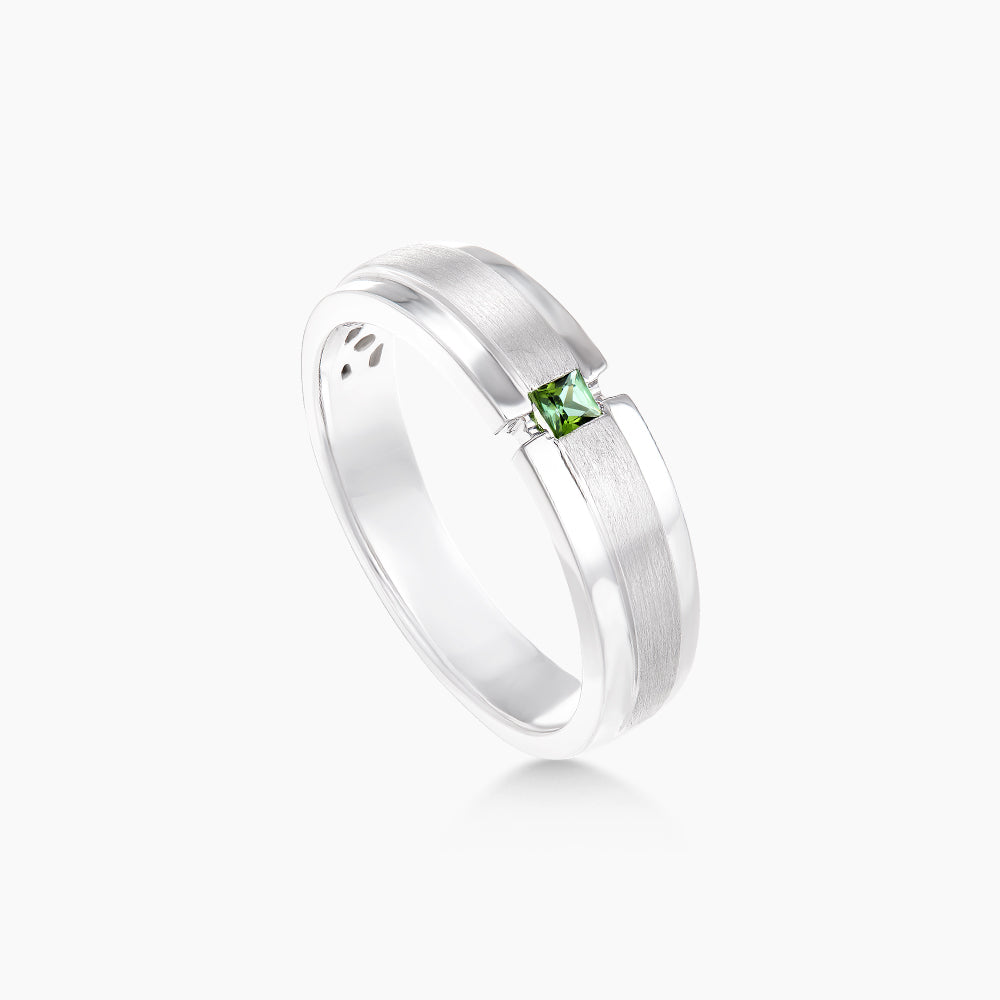 Princess Cut Tourmaline Ring in 925 Palladium A02950222(PLD)-TURM