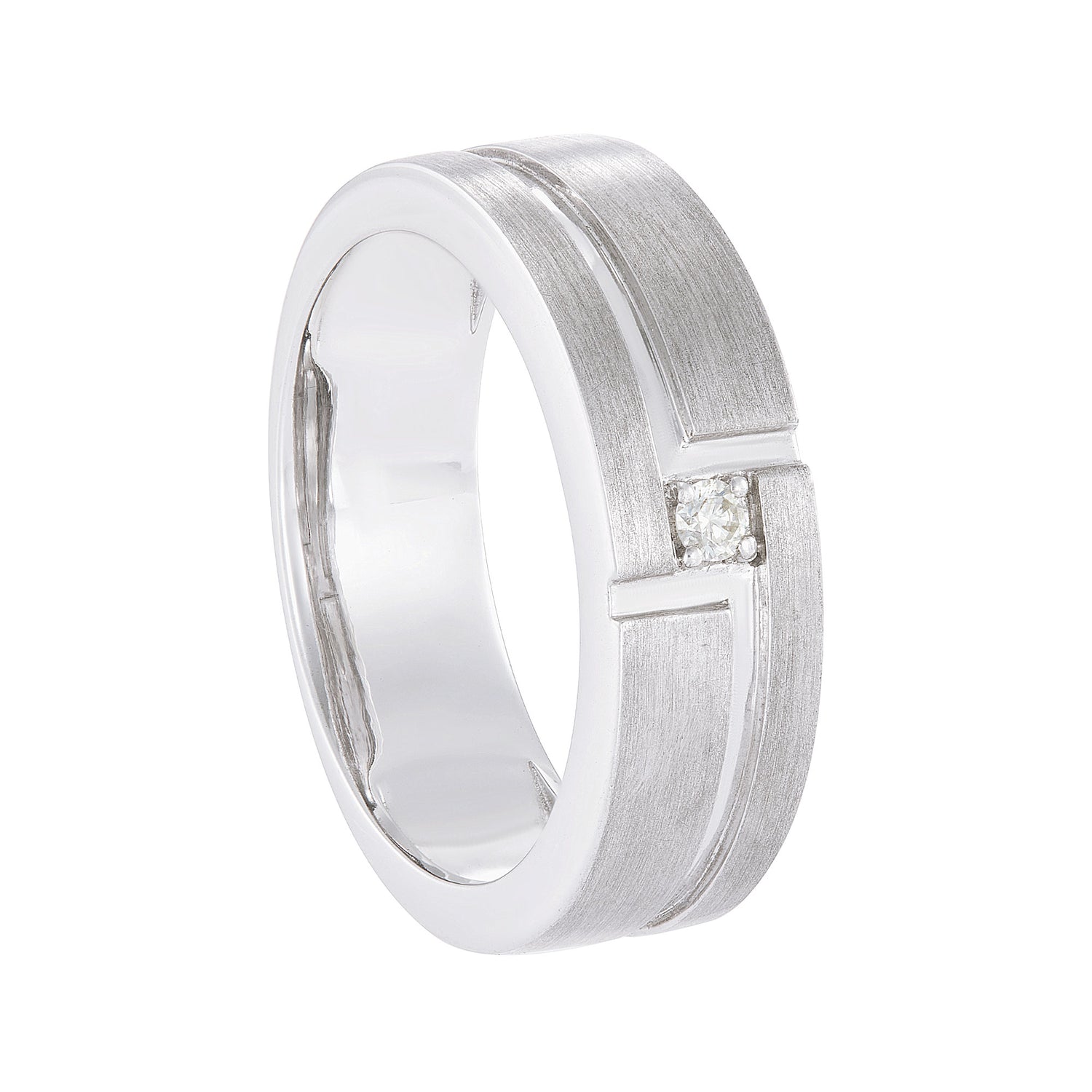 Solitaire Diamond Men's Ring in 925 Palladium A05670121(PLD)