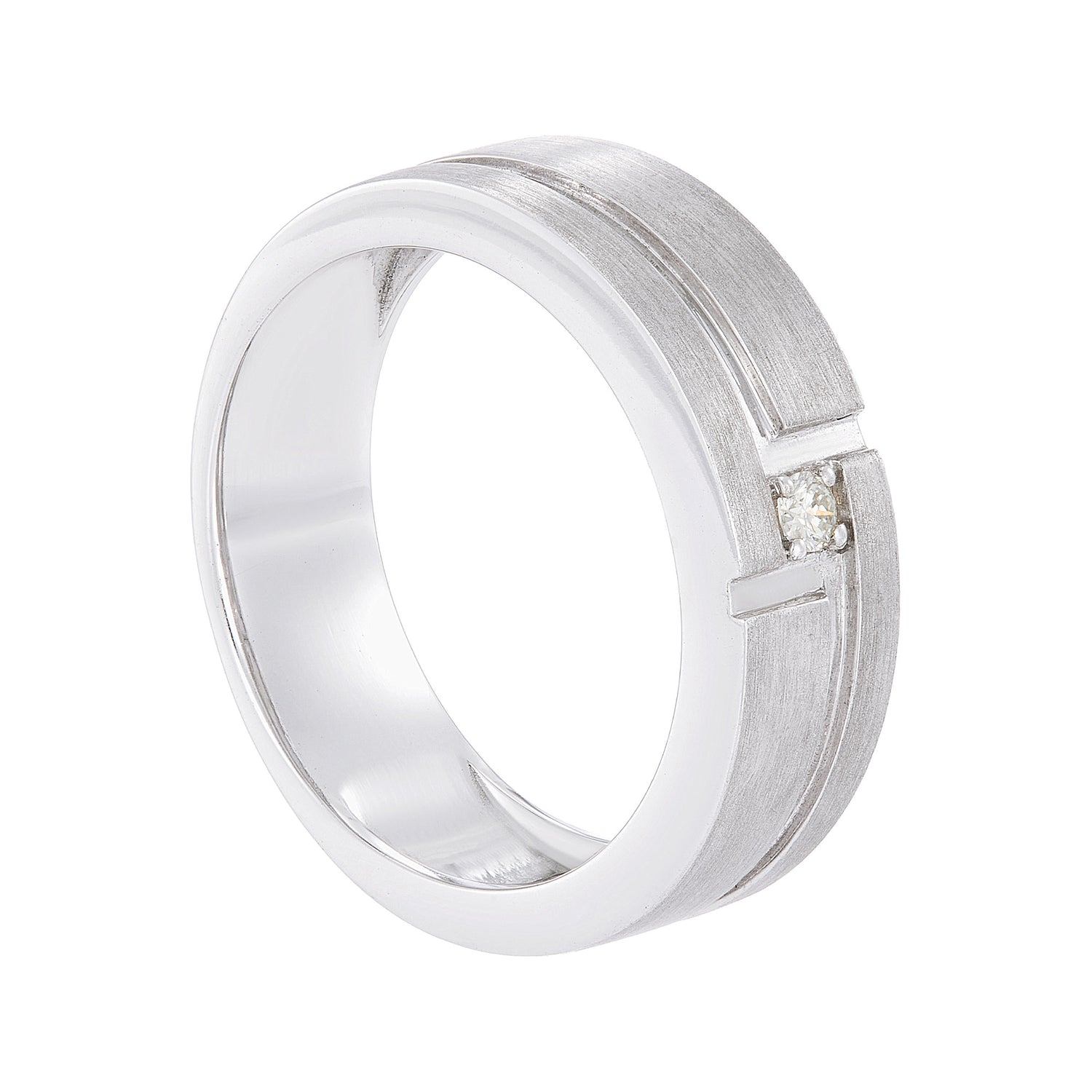 Solitaire Diamond Men's Ring in 925 Palladium A05670121(PLD)