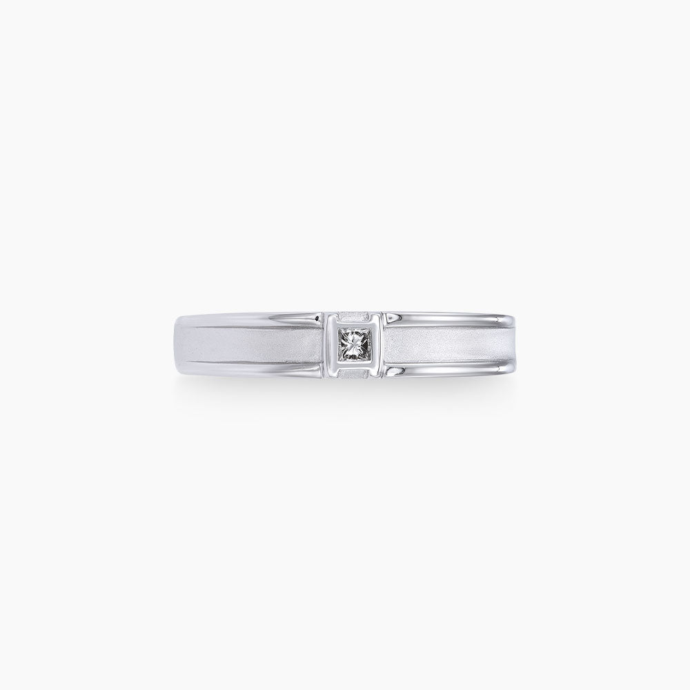 Princess Cut Diamond Men's Ring in 925 Silver Palladium A05760323(PLD)