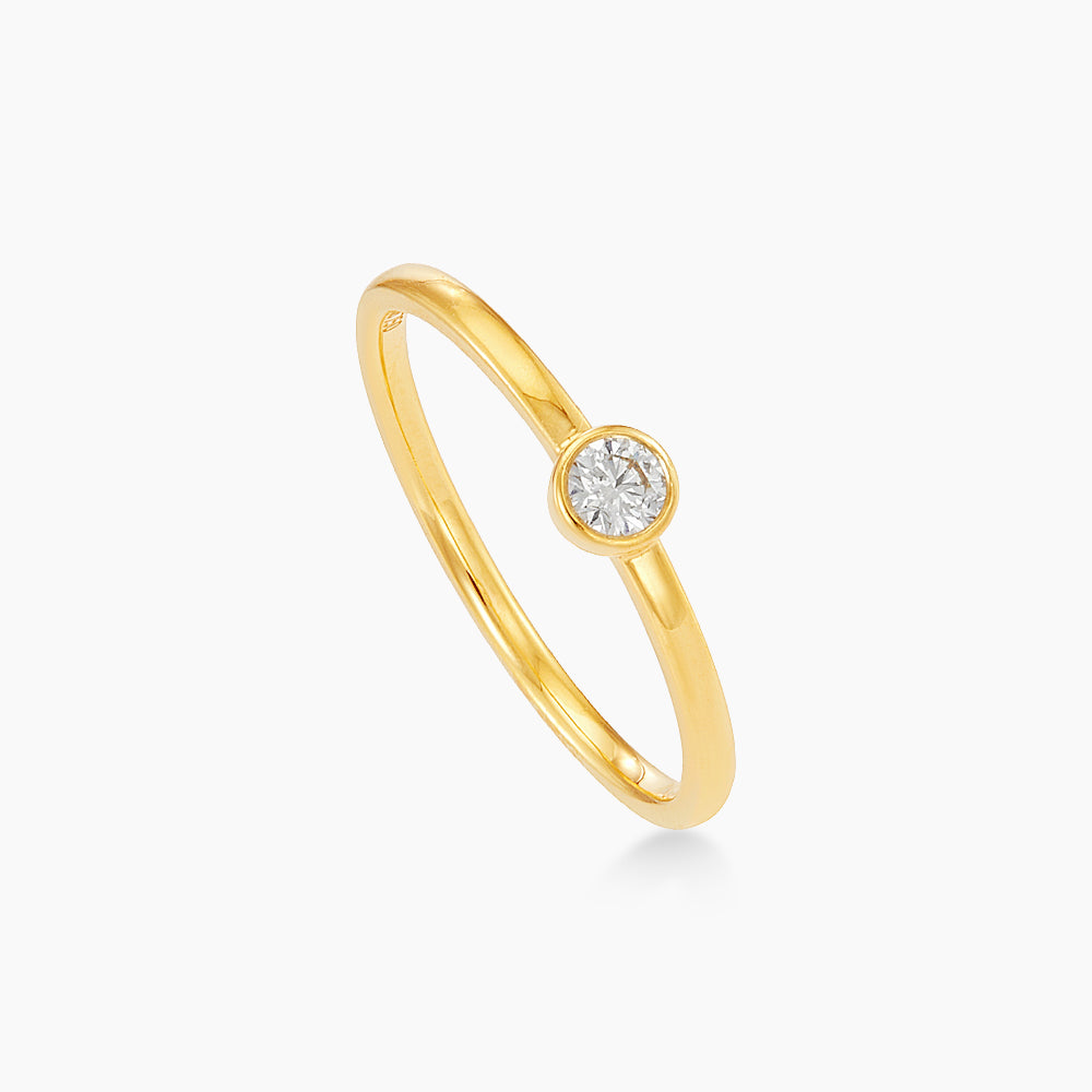 Diamond Ring in 750/18K Yellow Gold A06010225