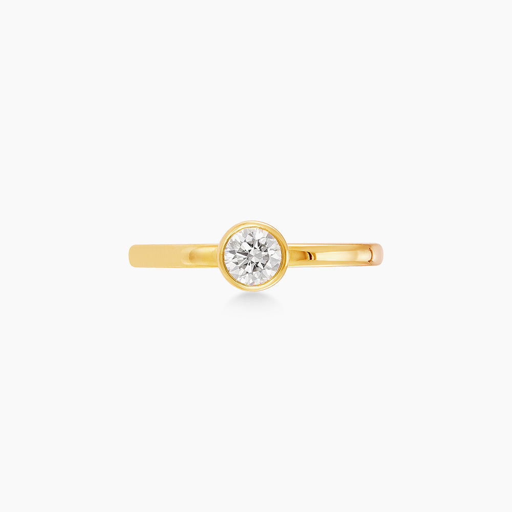 Diamond Ring in 750/18K Yellow Gold A06020225