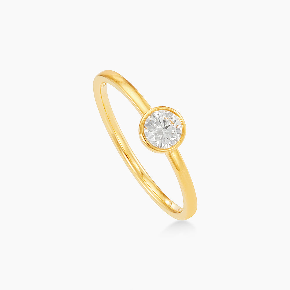 Diamond Ring in 750/18K Yellow Gold A06020225