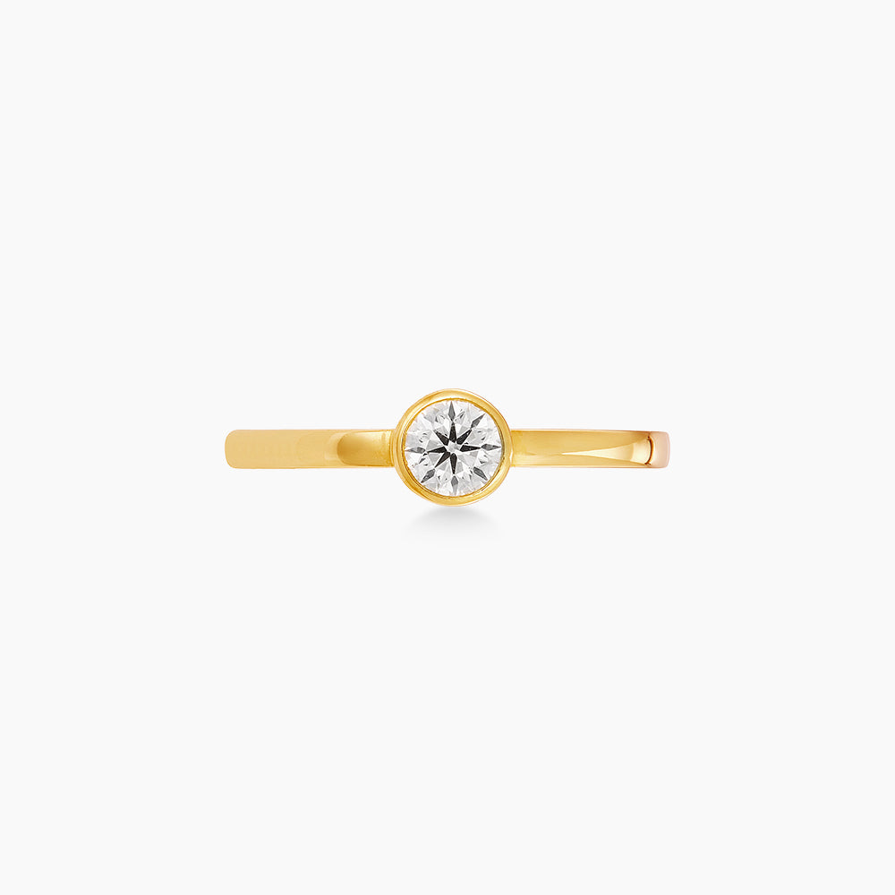 Diamond Ring in 750/18K Yellow Gold A06030225