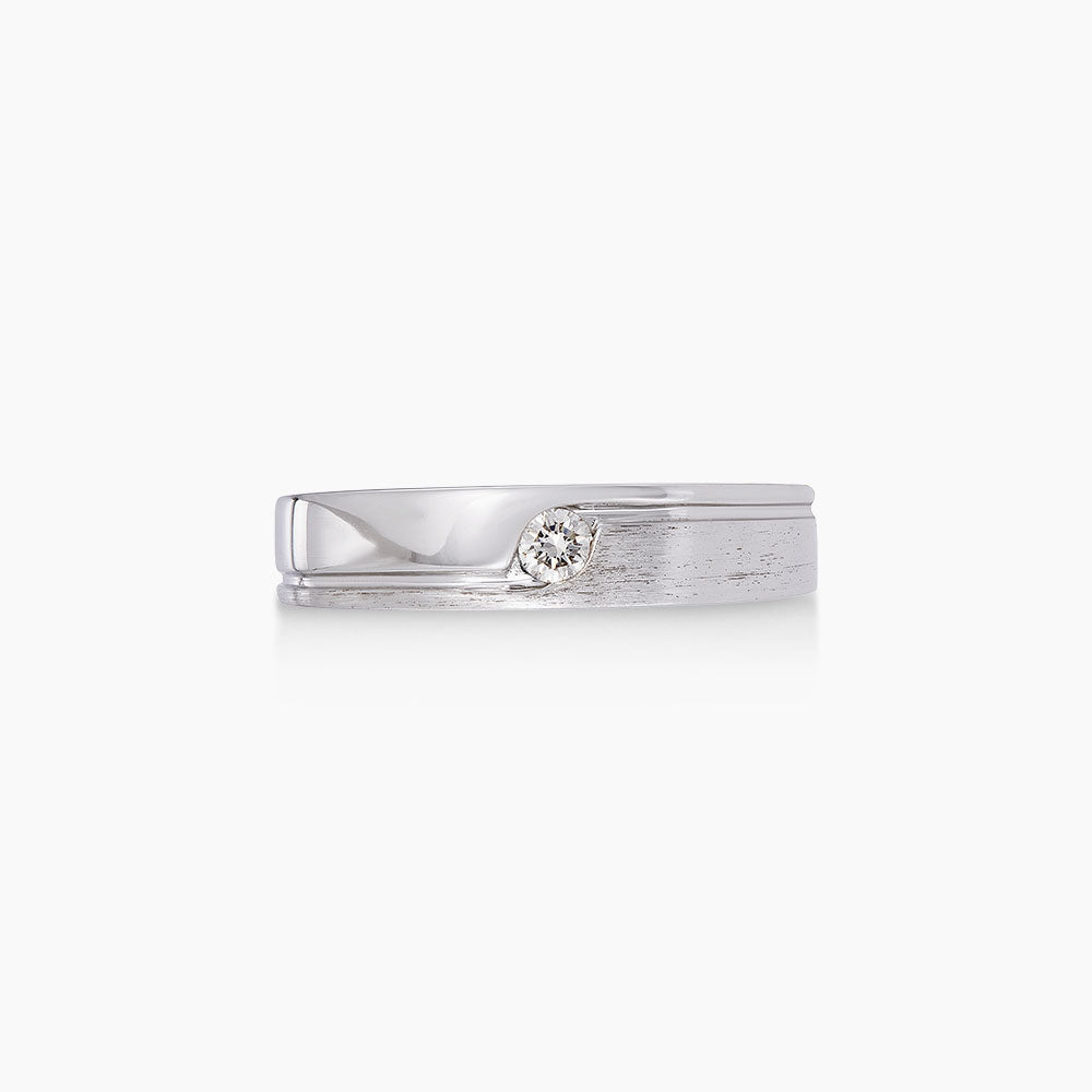 Diamond Men's Ring in 925 Silver Palladium A06160126(PLD)