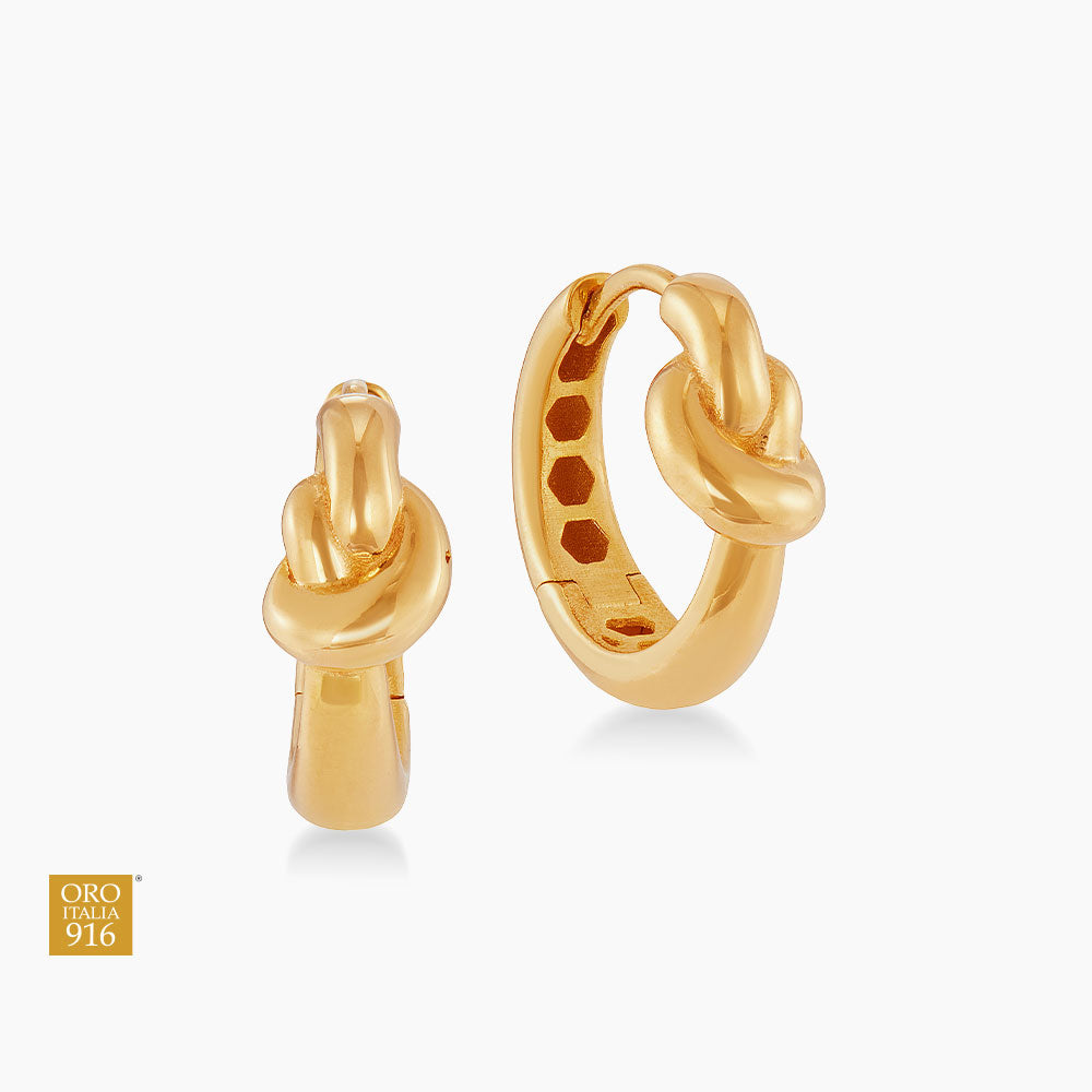Oro Italia 916 Yellow Gold Earrings GE77851225 (22K Gold)