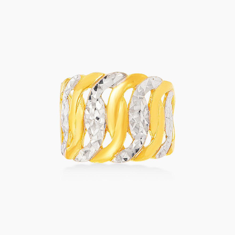 916/22K Yellow and White Gold Ring AR80530724(15)