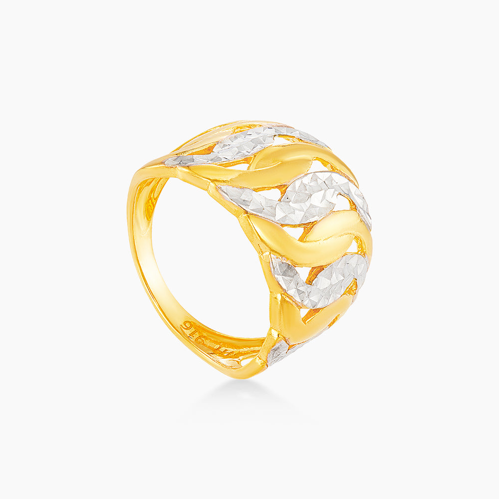 916/22K Yellow and White Gold Ring AR80530724(15)
