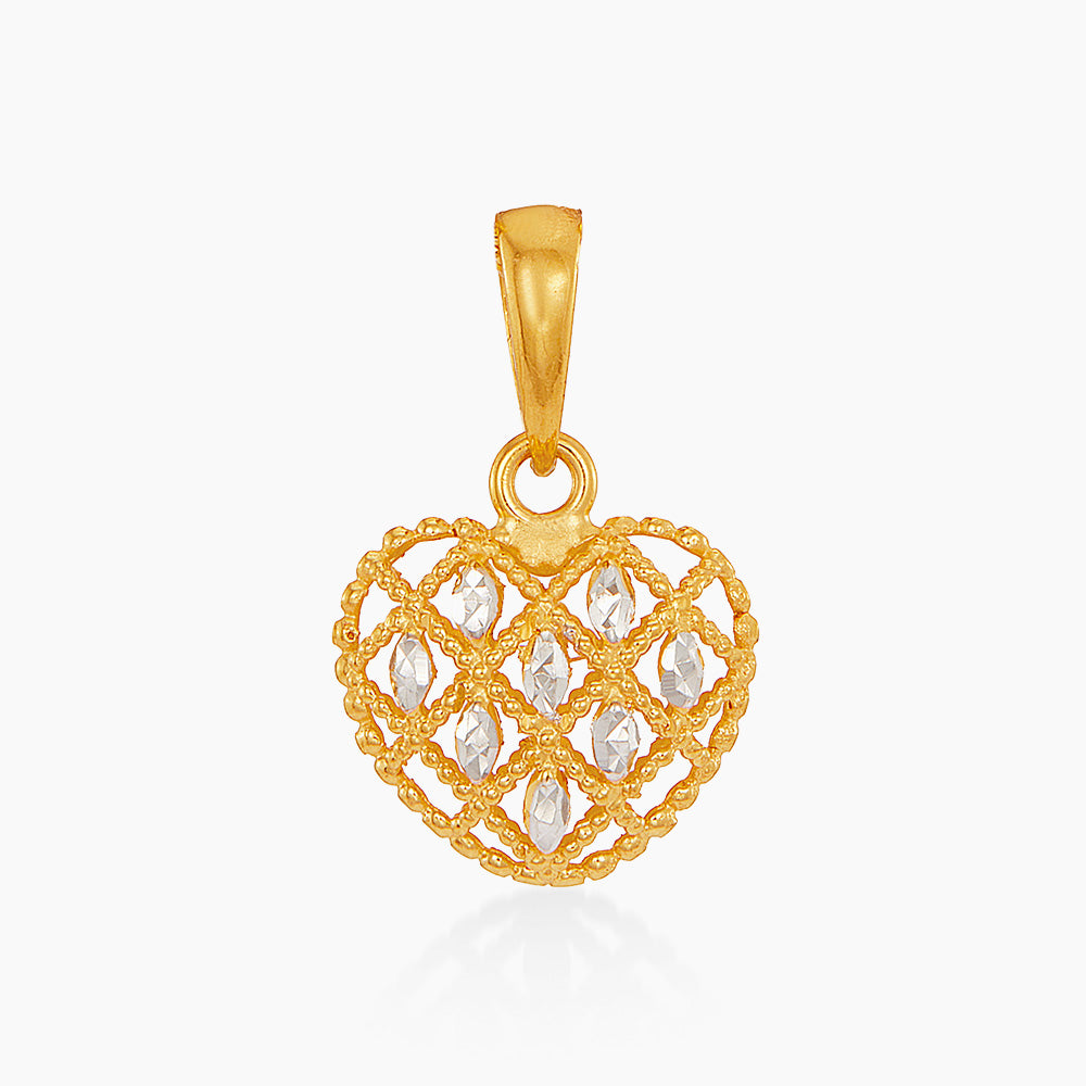 916/22K Yellow and White Gold Pendant 6400020YWSS