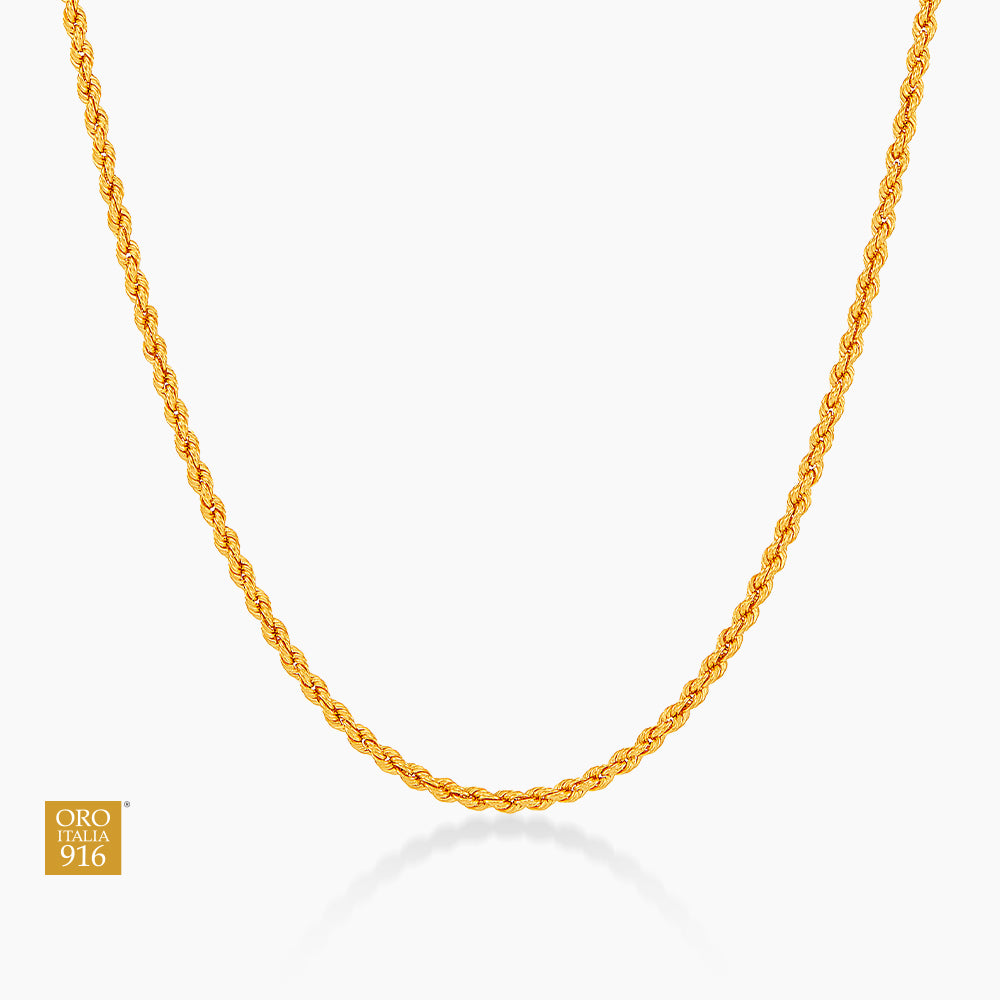 Oro Italia 916 Yellow Gold Necklace GC33420626(050Y) (22K Gold)