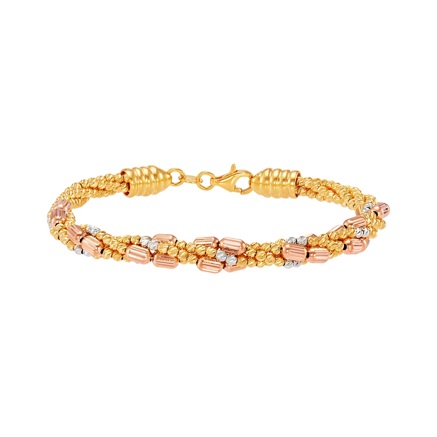 CAVO | Oro Italia 916 Yellow White and Rose Gold Bangle GB93391124-TI (22K Gold)