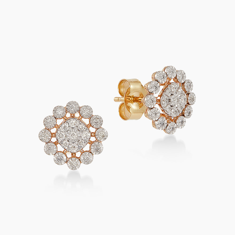 Diamond Earrings in 375/9K Yellow Gold 275150526(E)
