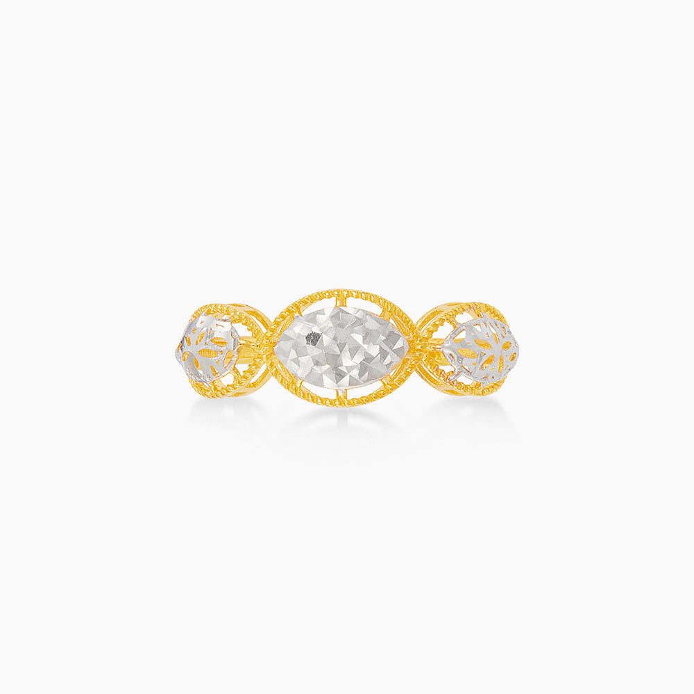 916/22K Yellow and White Gold Ring 6200162YW(R)