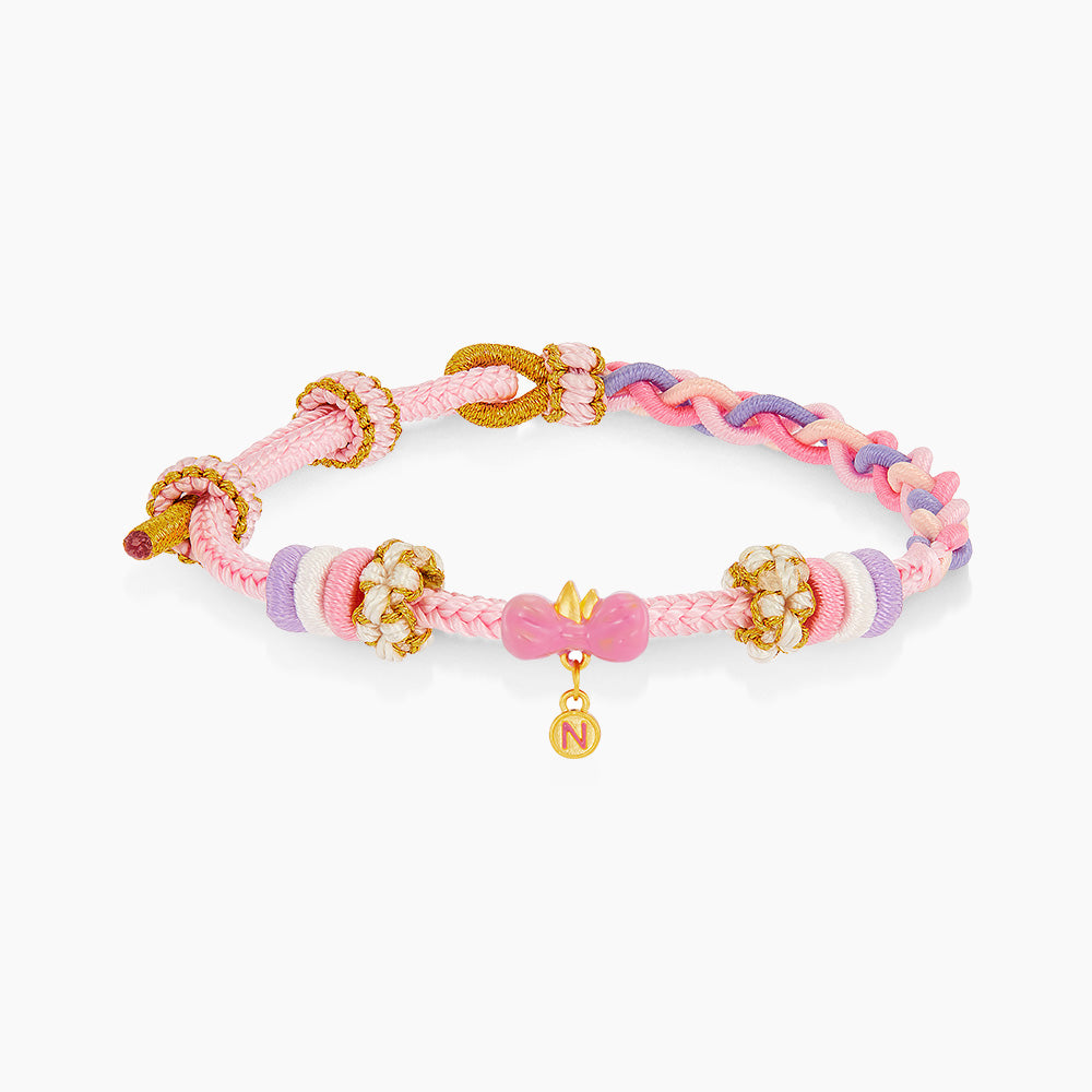 HABIB x Didi & Friends | Adjustable 999/24K Gold Charm Cord Bracelet (Nana/Ribbon) CHW000100526