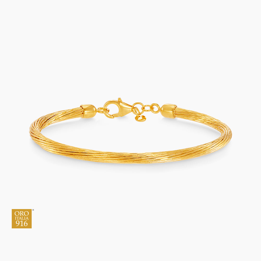 Oro Italia 916 Yellow Gold Bangle GB95460426(13Y) (22K Gold)