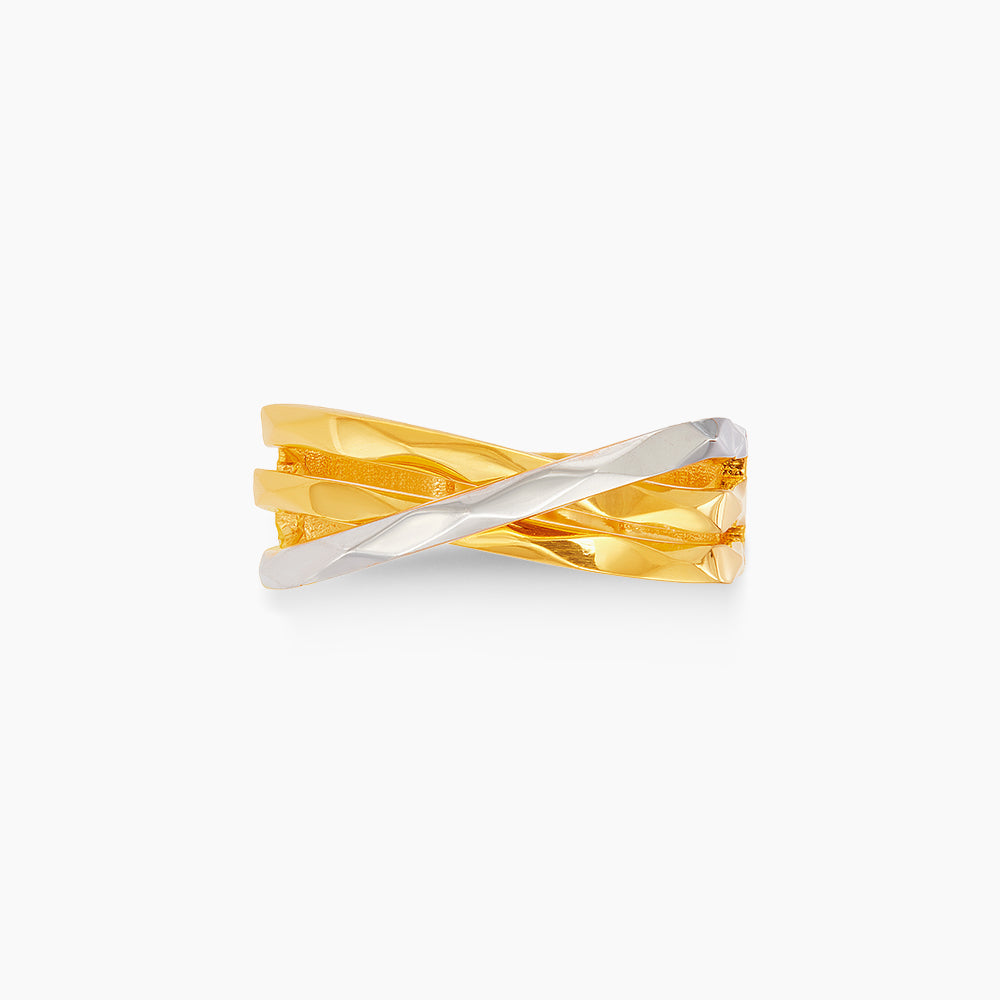 Oro Italia 916 Yellow and White Gold Ring GR62580526(YW)-BI (22K Gold)