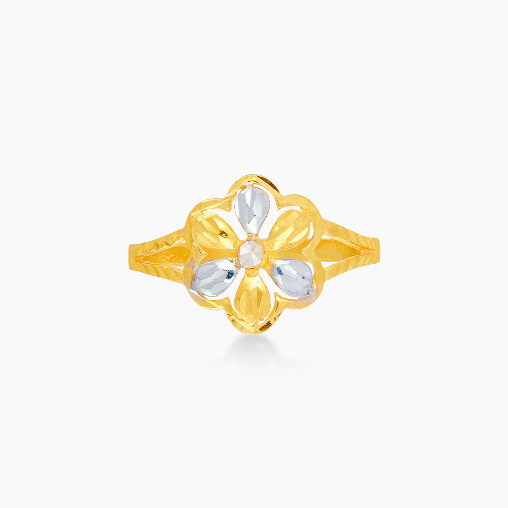 916/22K Yellow and White Gold Ring EHR120423