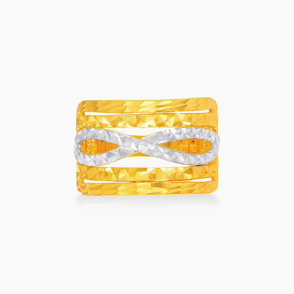 916/22K Yellow and White Gold Ring EHR1740125-BI