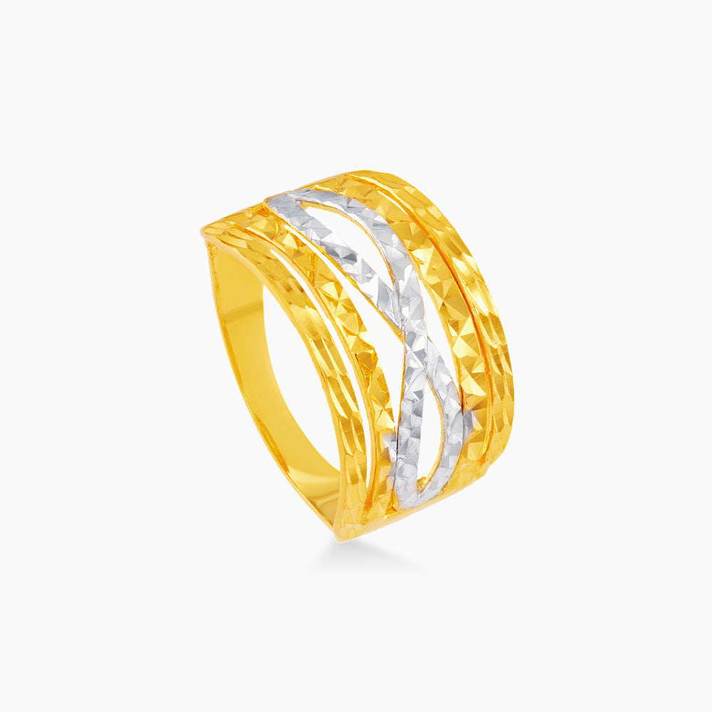 916/22K Yellow and White Gold Ring EHR1740125-BI