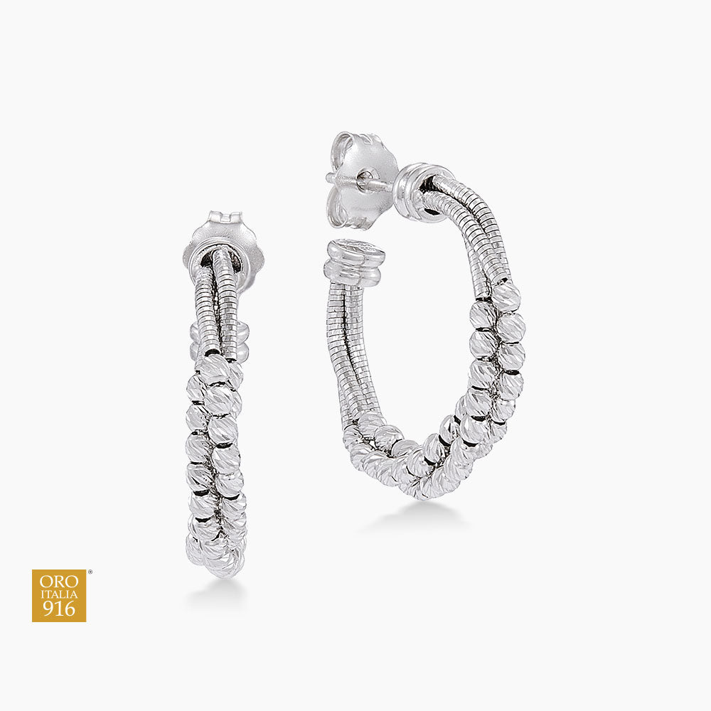 Oro Italia 916 White Gold Earrings GE77950426(WG) (22K Gold)
