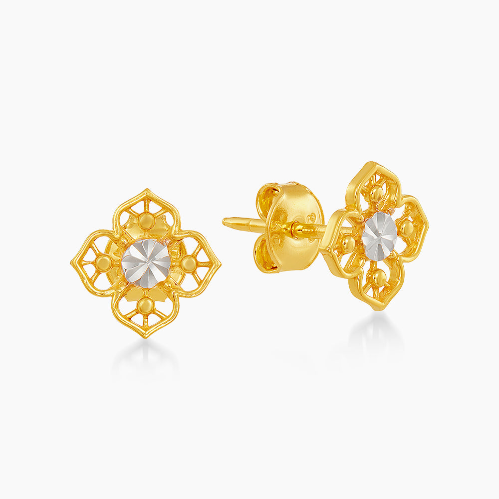 916/22K Yellow and White Gold Earrings 6300032YW