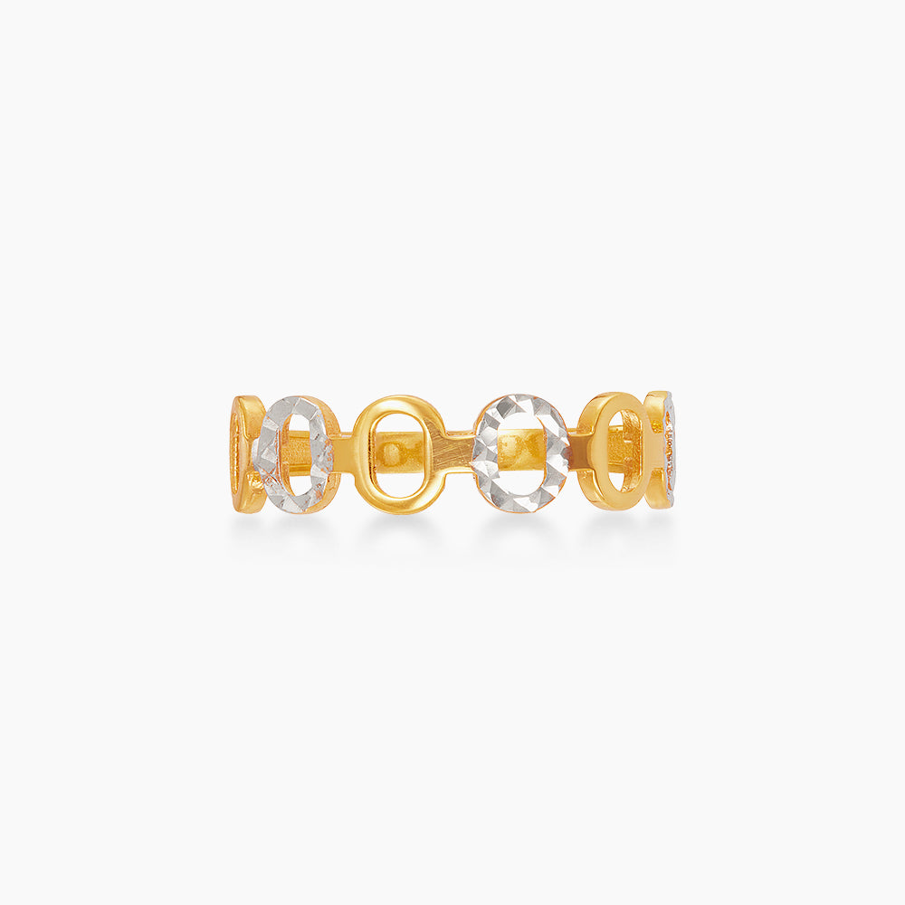 Oro Italia 916 Yellow and White Gold Ring GR62180426(YW)-BI (22K Gold)