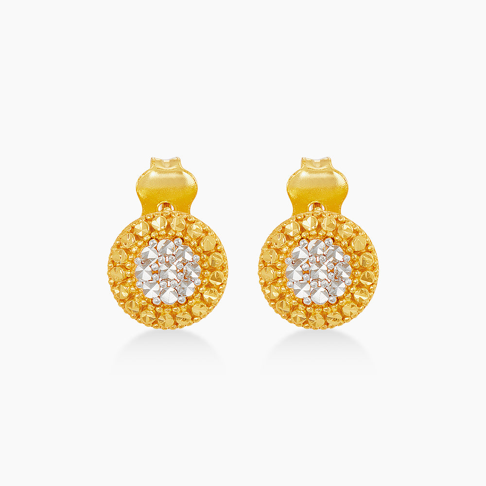 LUMINA | Oro Italia 916 Yellow and White Gold Earrings GE78040426(YW)-BI (22K Gold)
