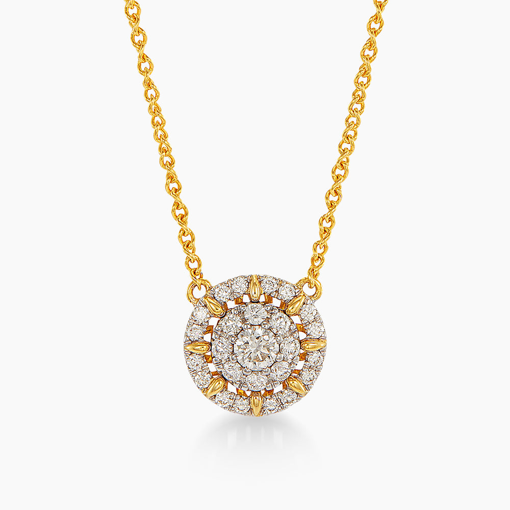 Diamond Necklace in 750/18K Yellow and White Gold 274910426(N)