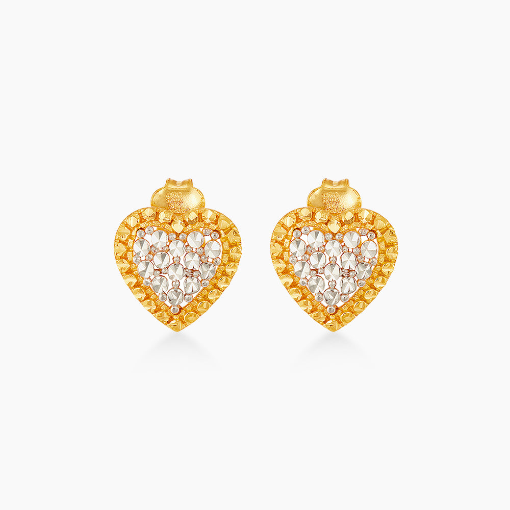 LUMINA | Oro Italia 916 Yellow and White Gold Earrings GE78090426(YW)-BI (22K Gold)